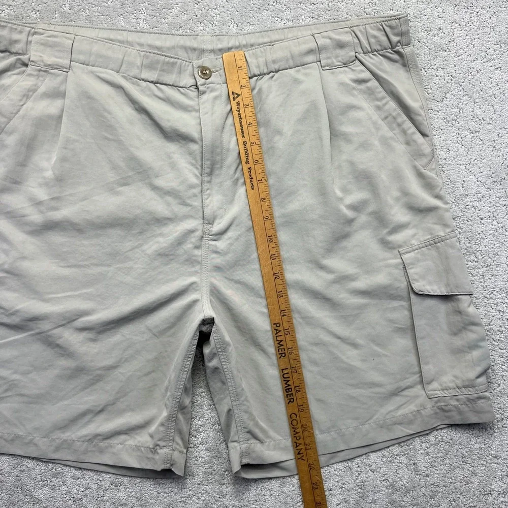 Simms Cargo Shorts Mens XXL Khaki Nylon Fishing Lightweight Utility‎ Gorpcore